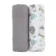 PETITE&MARS Bambusz muszlin 2db-os pelenka szett Misty Grey Planes, 120 x 120 cm