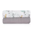 PETITE&MARS Bambusz muszlin 2db-os pelenka szett Misty Grey Planes, 120 x 120 cm