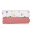 PETITE&MARS Bambusz muszlin 2db-os pelenka szett Misty Rose Rainbow, 120 x 120 cm