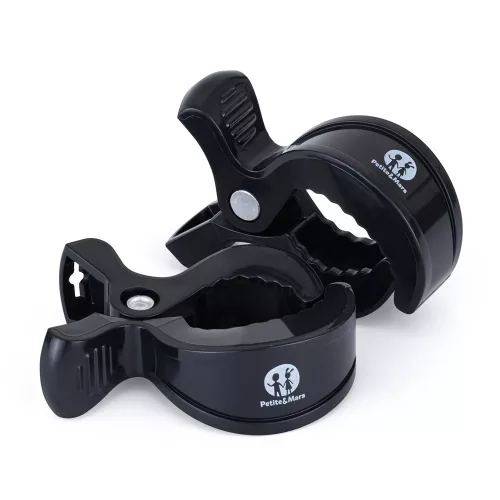 PETITE&MARS Csipesz babakocsira, 2 db, fekete