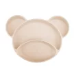 CANPOL BABIES Szilikonos osztott tányér tapadókoronggal Krémszínű Medve