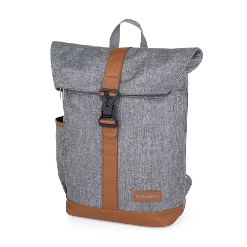 PETITE&MARS Pelenkázó hátizsák babakocsira Jackob Ultimate Grey