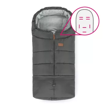   PETITE&MARS Állítható bundazsák 3in1 Jibot Horizontal Charcoal Grey