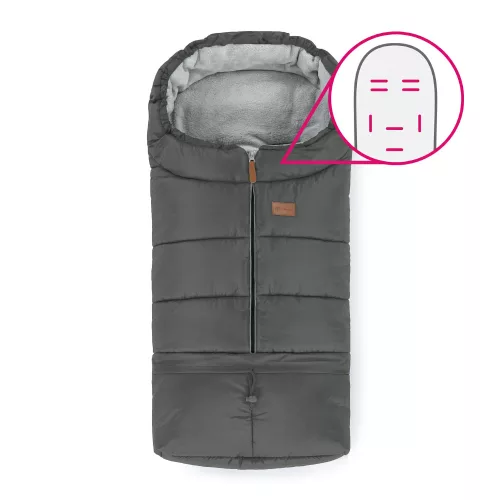 PETITE&MARS Állítható bundazsák 3in1 Jibot Horizontal Charcoal Grey