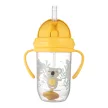 CANPOL BABIES Bögre nem kiömlő szívószállal és súllyal Exotic animals 270 ml sárga, 6h+