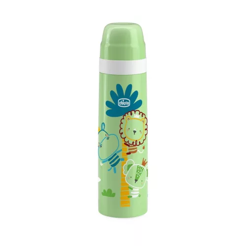 CHICCO Termoska zelená s obrázkami 500 ml