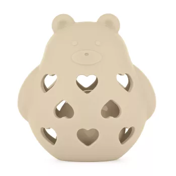   PETITE&MARS Szilikon játék csörgővel Bear Basil Desert Sand 0m+