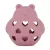 PETITE&MARS Szilikon játék csörgővel Bear Basil Dusty Rose 0m+