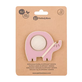 PETITE&MARS Szilikon játék Elephant Edwin Dusty Rose 6hó+