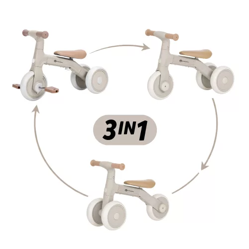 PETITE&MARS Multifunkciós tricikli 3v1 Bingo Ivory White