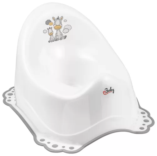 MALTEX Csúszásmentes Zebra bili - Fehér/Szürke