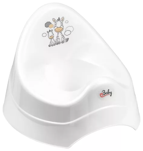 MALTEX Zenélő bili Zebra - Fehér