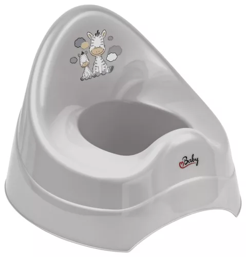 MALTEX Zenélő bili Zebra - Szürke