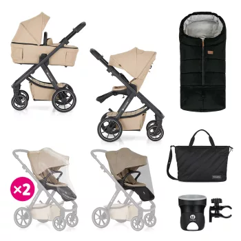   PETITE&MARS Kombinált babakocsi ICON 2in1 Mocha Beige XXL RWS