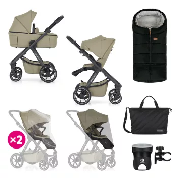   PETITE&MARS Kombinált babakocsi ICON 2in1 Mossy Green XXL RWS
