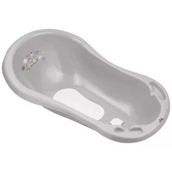   MALTEX Kád leeresztő dugóval és csúszásgátló betéttel Zebra 84 cm - Szürke