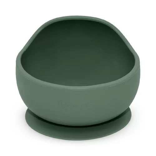 PETITE&MARS Szilikon tál tapadókoronggal Take&Match Misty Green 6m+