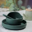 PETITE&MARS Szilikon tál tapadókoronggal Take&Match Misty Green 6m+