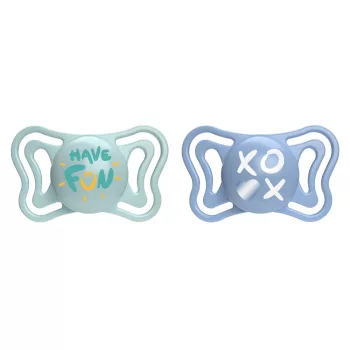 CHICCO Physio Light szilikon cumi kék 6-16m, 2 db