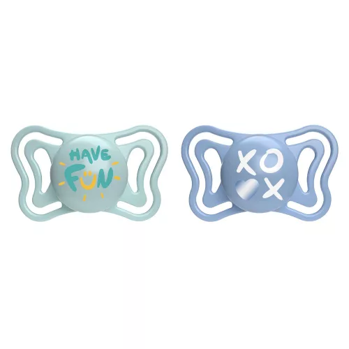 CHICCO Physio Light szilikon cumi kék 6-16m, 2 db