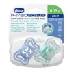 CHICCO Physio Light szilikon cumi kék 6-16m, 2 db