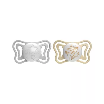 CHICCO Physio Light szilikon éjszakai cumi 6-16h, 2db