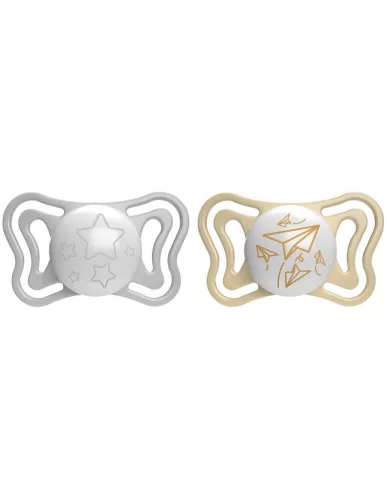CHICCO Physio Light szilikon éjszakai cumi 6-16h, 2db
