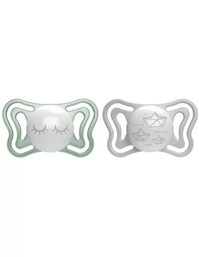CHICCO Physio Light szilikon éjszakai cumi 16-36 hónaposoknak, 2db