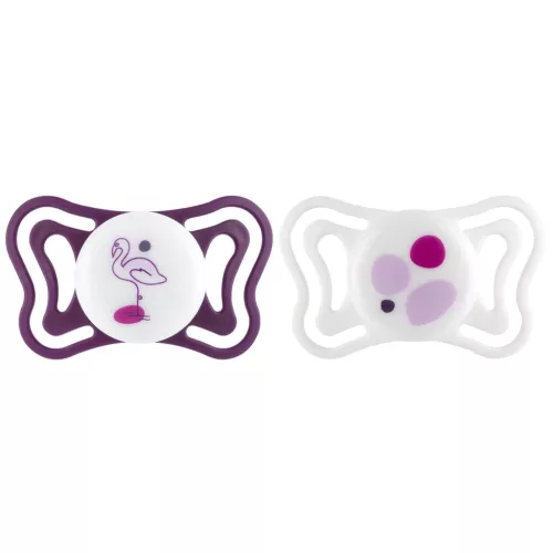 CHICCO Physioforma Light szilikon fogszabályozó cumi pink 16-36 hónap, 2 db
