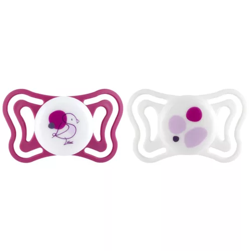 CHICCO Physioforma Light szilikon fogszabályozó cumi pink 6-16 hónap, 2 db