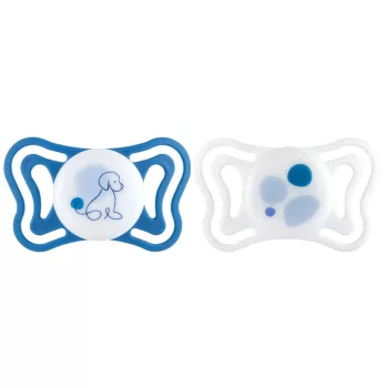   CHICCO Physioforma Light szilikon fogszabályozó cumi blue 6-16 hónap, 2 db