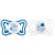 CHICCO Physioforma Light szilikon fogszabályozó cumi blue 6-16 hónap, 2 db