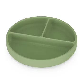   PETITE&MARS Szilikon osztott kerek tányér Take&Match Sweet Pea 6m+