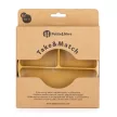 PETITE&MARS Szilikon osztott tányér, kerek Take&Match Intense Ochre 6m+