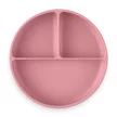 PETITE&MARS Szilikon osztott tányér, kerek Take&Match Dusty Rose 6m+