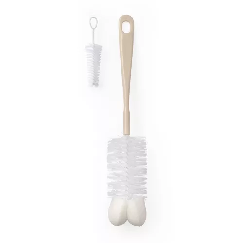 BABYONO Cumisüveg kefe mini kefével Bézs