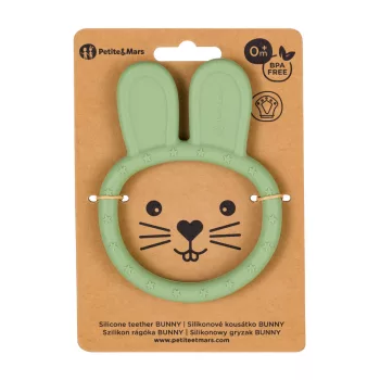 PETITE&MARS Szilikon rágóka Bunny Sweet Pea 0m+