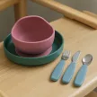 PETITE&MARS Rozsdamentes acél evőeszközkészlet Take&Match Frosted Sky 12m+