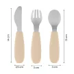 PETITE&MARS Rozsdamentes acél evőeszközkészlet Take&Match Frosted Sky 12m+