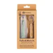 PETITE&MARS Szilikon kanálkák tokkal, 2 db-os készlet, Take&Match Pea - Ochre 6m+