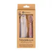 PETITE&MARS Szilikon kanálkák tokkal, 2 db-os készlet, Take&Match Sand - Rose 6m+
