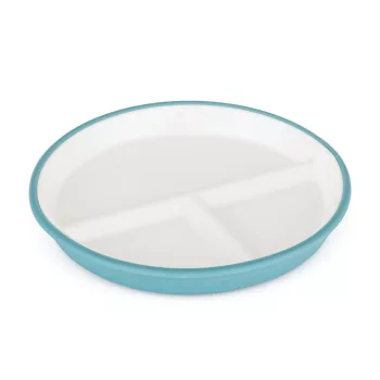   PETITE&MARS Kerámia tányér szilikon borítással Teal Blue
