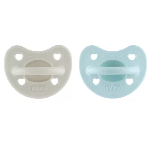 CHICCO Physio Luxe zöld/szürke cumi 6-16h, 2db