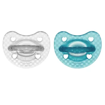 CHICCO Physio Luxe zöld/szürke cumi 16-36m, 2db