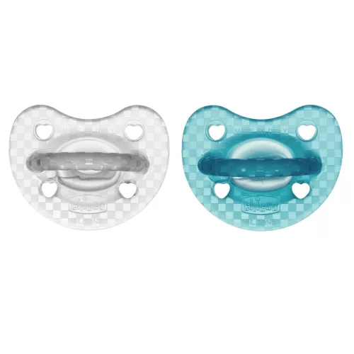 CHICCO Physio Luxe zöld/szürke cumi 16-36m, 2db