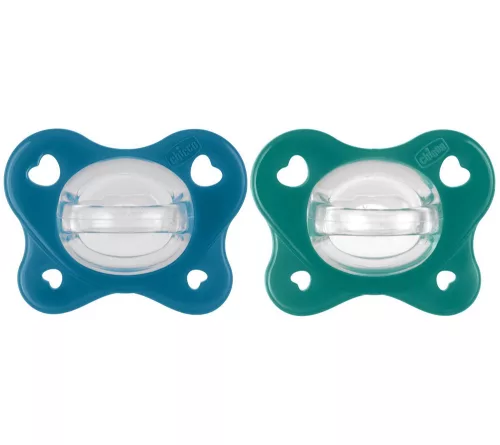 CHICCO PhysioForma® Dual Soft kék cumi 16-36 hónapos korig, 2 db