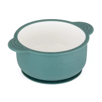   PETITE&MARS Kerámia tálka szilikon borítással Misty Green