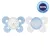 CHICCO Physio Comfort szilikon cumi 2-6m fiú - medve/pöttyök 2 db