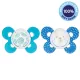 CHICCO Physio Comfort szilikon cumi 6-16 hónapos fiúknak - pöttyös/mackós 2 db