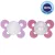 CHICCO Physio Comfort szilikon cumi éjszakai 16-36m lány - csillagok/mackó 2 db